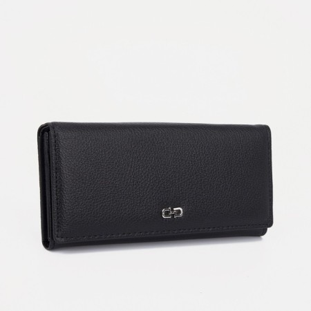 Women's wallet on a magnet, black color