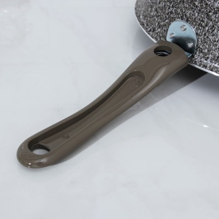 Silenik ONYX, D = 24 cm, glass cover, removable handle, anti -stick coating, color gray color-4