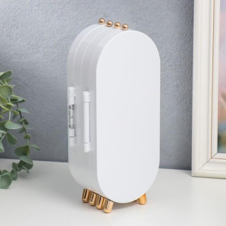 Casket Case for jewelry Plastic "Oval" white 23.5x6.5x11.5 cm