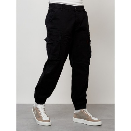 Cargo jeans male, size 44, black color-2