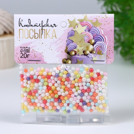 Confectionery Sprinking "Balls-Mix", 4 mm, 20 g-1
