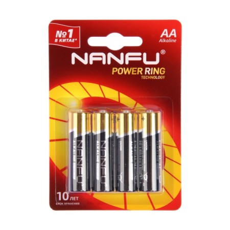 Battery alkalin Nanfu, AA, LR6-4BL, 1.5V, blister, 4 pcs.-1