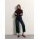 Jeans wide female Conte Elegant, Size S, color Washed Black
