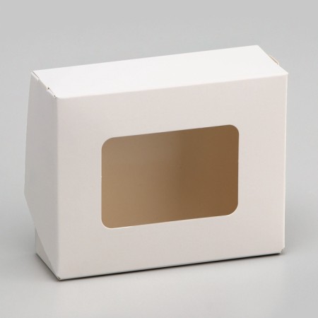 Container for removal, with a window, white, 10 x 8 x 3.5 cm