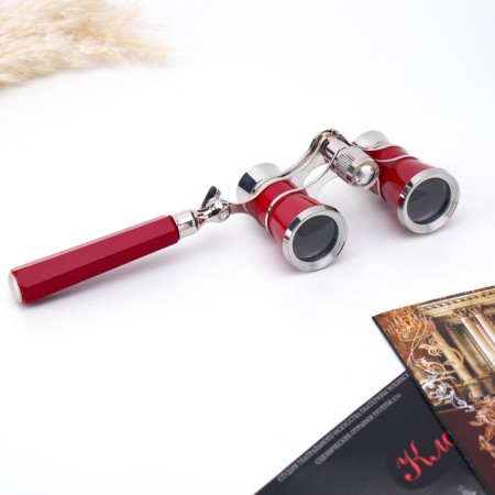 Theater binoculars, telescopic pen, red-1