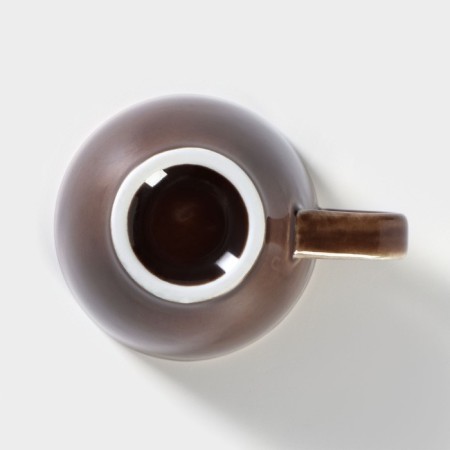 Porcelain coffee coffee "Watercolor", 70 ml, brown color-3