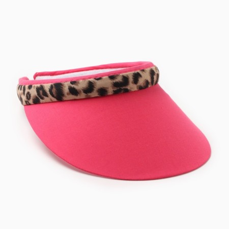 Feminine visor minaku "leopard" color pink, rn 56-58