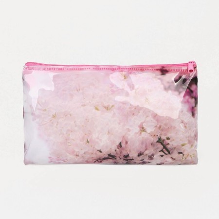 Cosmetic bag-penete on zipper, PVC, pink color-1