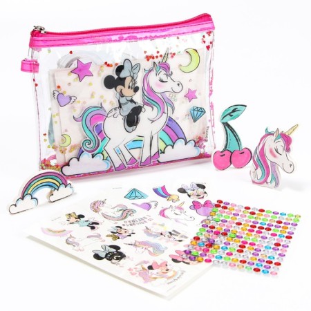 A set with strands, tattoos, rhinestones, in the purse "Set of Beauty for Creativity" Minnie Mouse