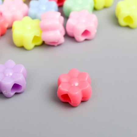 Beads for creativity plastic "Flower. Pastel colors" set 36 pcs 15 g 1x1 cm-1