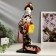 Collector doll "Japanese in a flower kimono with flute" 30x12.5x12.5 cm