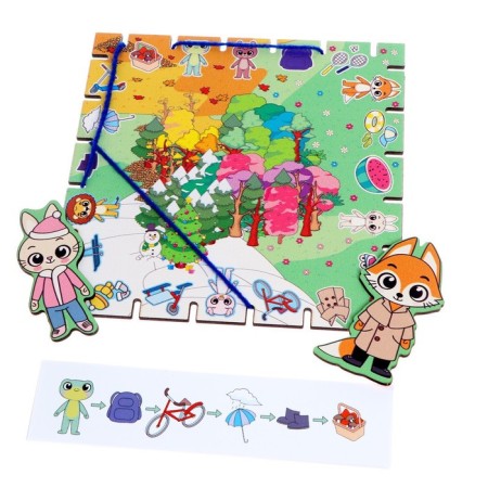 Geobord with the tasks "Study the Seasons" with a prediction-2