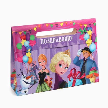 Package-box, gift packaging "Congratulations!" 40x30x12 cm, cold heart-1