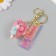 A keychain plastic, rubber with a carbine, strap "Bear with Eskimo" 3.8x3.8x5 cm