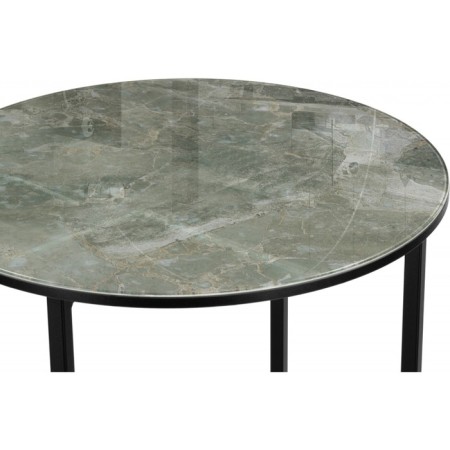 Journal table Volopas metal, royal marble/black 48x48x60 cm-2