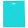 Polyethylene package with a cut handle, turquoise 50-60 cm, 70 μm