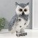 Figure "Owl Big with ears" (gray), 27 x17 x 19.5 cm