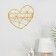 Wall hanger with a shelf "heart", with backlight, 5 hooks, gold