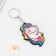 Key keychain wooden "unicorn" 5 x 6 cm