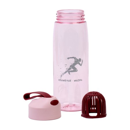 Water bottle, 550 ml, "movement - life", pink-1