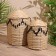 A set of wicker baskets with a lid, 27x24x24/22x18x18 cm