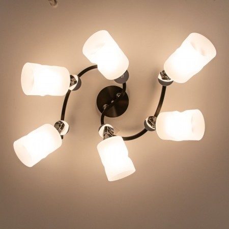 Ceiling Citilux Cutilux CL119261, 52x38x1.5 cm, 6x75W, E27, Black Color Black-11