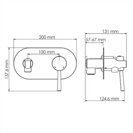 Shower mixer Wasserkraft Main 4138, single -leaf, watering can, without spout, chrome-3