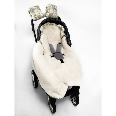 Winter envelope Snowy Baby, height 105 cm, deer color/beige-4