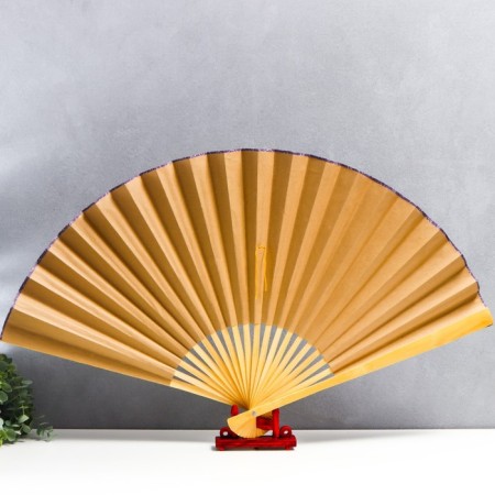 Fan bamboo, textile h = 50 cm "dragons" black-1