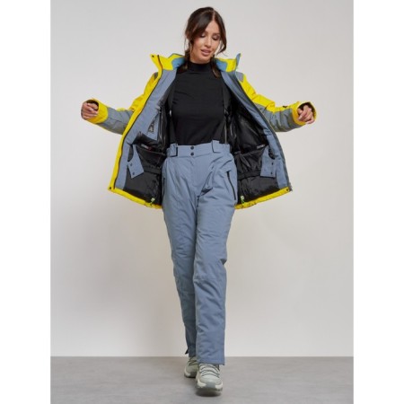 Ski jacket female, size 42, yellow color-11