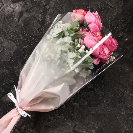 Packet stoop for flowers, "transition", 30+9.5x45 cm, pink