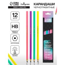 A set of pencils of blackographic 12 pieces, Calligrata Pastel, sharpened, plastic, hexagonal, mix