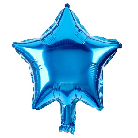 Foil ball 9 "Star", blue-1