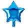 Foil ball 9 "Star", blue