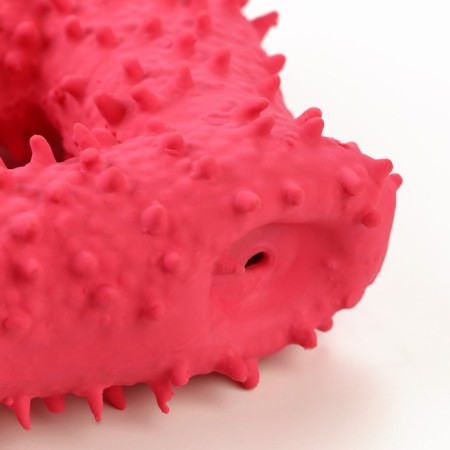 Bruttail toy for dogs from latex "Square", 8.5 x 8.5 cm, pink-3