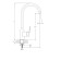 Kitchen mixer Rush Victoria VI7135-23, single-leaf, chrome