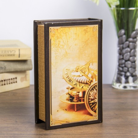 Safe wood book to the leatherette "adventure time" 17x11x5 cm-4