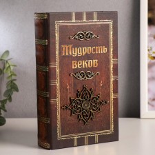 Safe wood book leather 