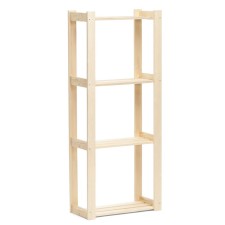 Wooden rack 150x64x27.5 cm, 4 shelves, 2 variety