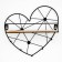 Wall hanger with a shelf "Heart", with backlight, 5 hooks, black