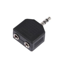 Adapter Rexant, Jack 3.5 (M) - 2xjack 3.5 (F), stereo, plastic, black