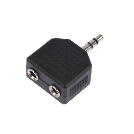 Adapter Rexant, Jack 3.5 (M) - 2xjack 3.5 (F), stereo, plastic, black