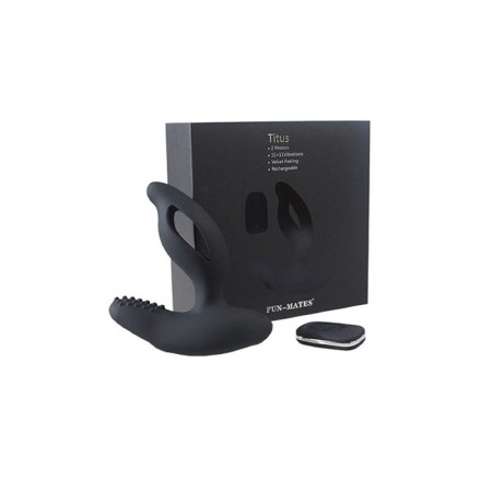 Prostate stimulator Levett Titus, with a remote control, black, 13 cm-1