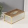 Casket Glass with a metal frame "Salfetnitsa" Transparent ripples 12.7x22.5x9 cm