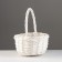 Wicker basket, 23x23x12.5x28 cm, white, willow