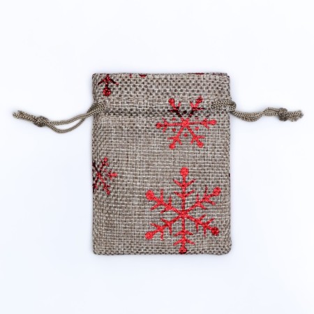 Gift bag from the canvas "Snowflakes", 7 x 9 cm-1