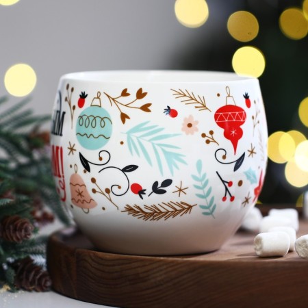 New Year. Ceramic mug "Happy New Year", 600 ml-2