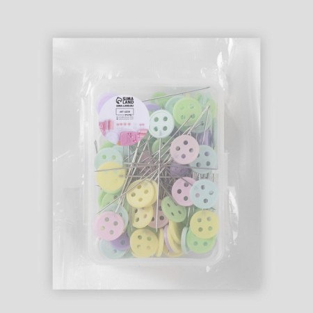 Kviling pins "Button", 46 mm, 100 pcs, colorful color-6