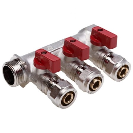 Universal collector Aqualink, 3/4 "X3/4" x16 mm, internal/outer, 3 exits, European fabric-5