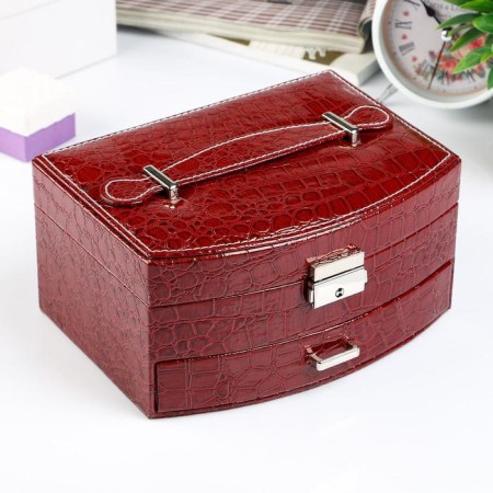 Casket to the leatherette to jewelry "Bordeaux" 20x15x11 cm